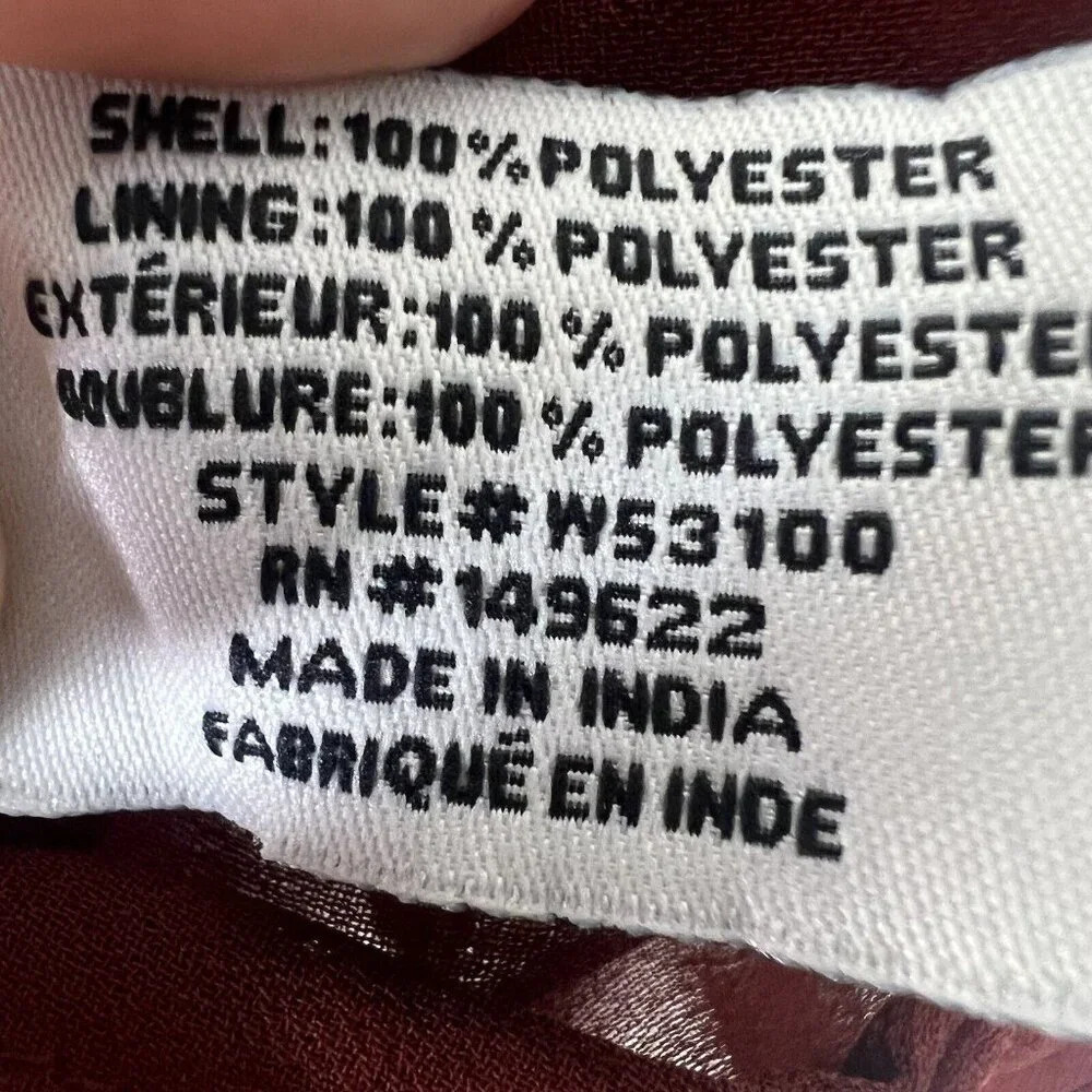 Walter Baker Zuma Blouse In Berry Hibiscus Floral Sz XS Women's flowere shirt - Picture 11 of 12